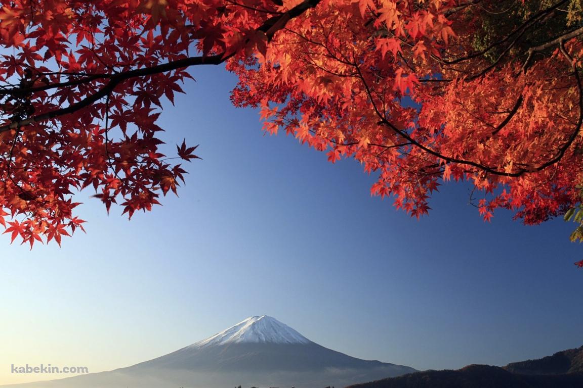 紅葉と富士山の壁紙(1152px x 768px) 高画質 PC・デスクトップ用
