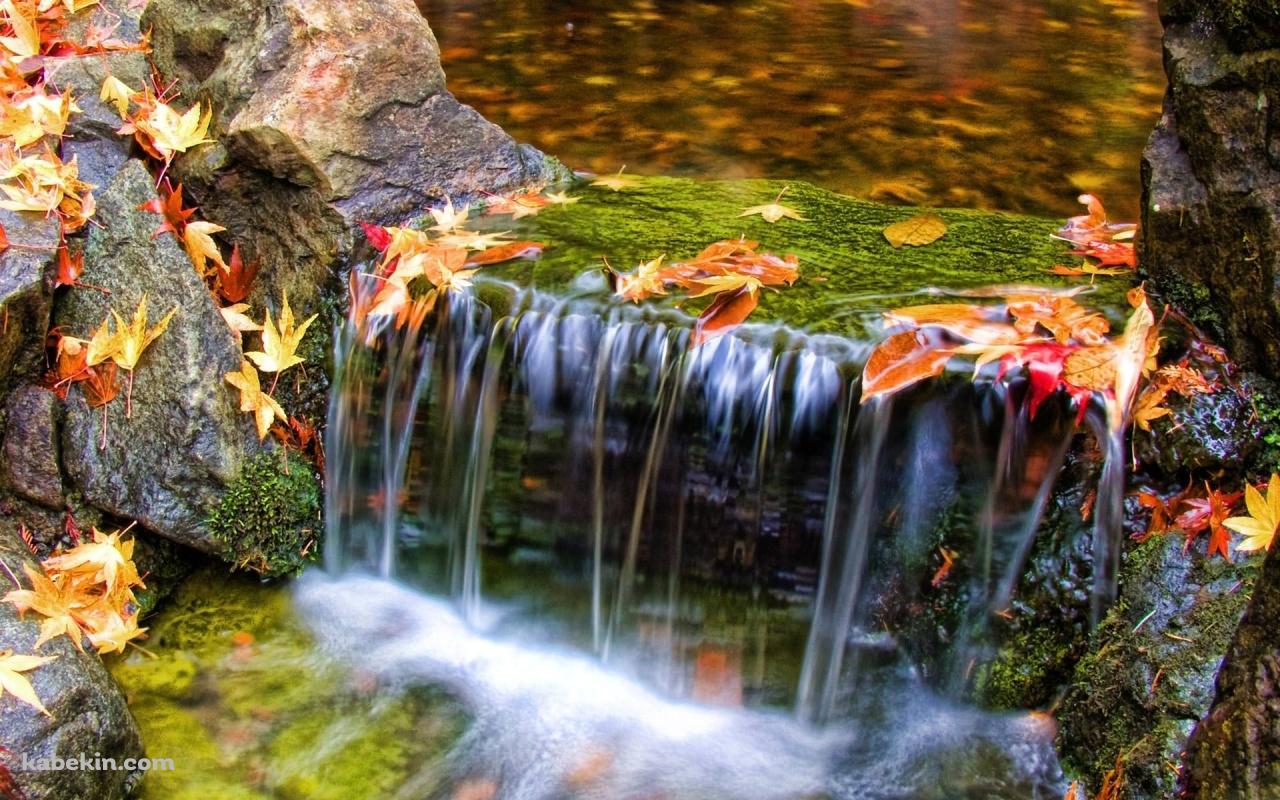 小さな滝の壁紙(1280px x 800px) 高画質 PC・デスクトップ用