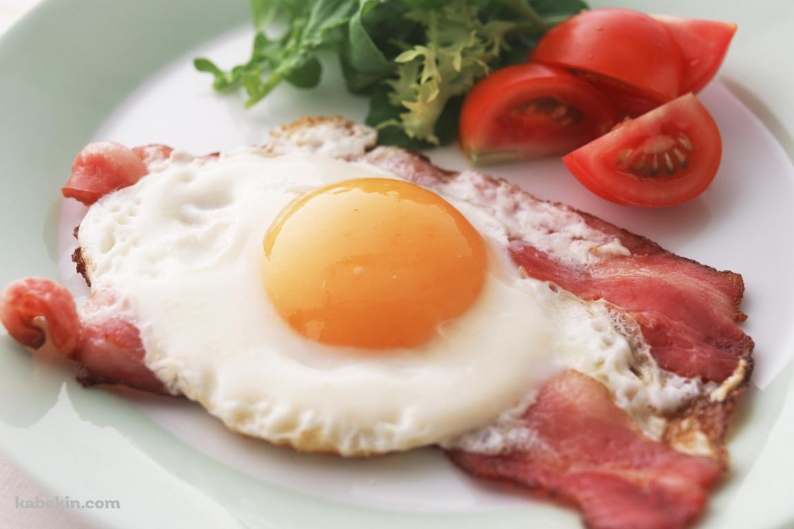 ベーコンと目玉焼きの壁紙(1152px x 768px) 高画質 PC・デスクトップ用