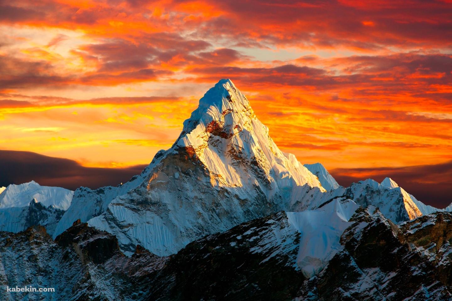 オレンジに染まる山 キリマンジャロの壁紙(1440px x 960px) 高画質 PC・デスクトップ用