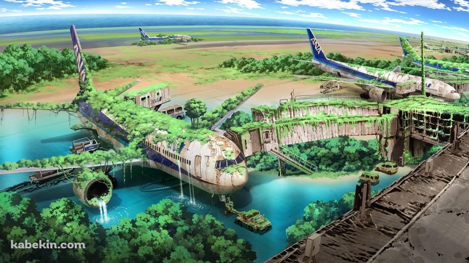 朽ちた飛行機 ANAの壁紙(960px x 540px) 高画質 PC・デスクトップ用