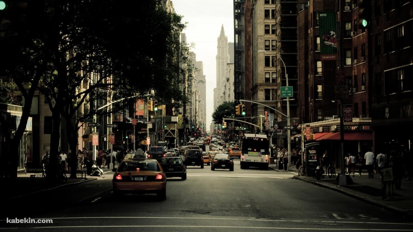 ニューヨークの街 景観の壁紙(1366px x 768px) 高画質 PC・デスクトップ用