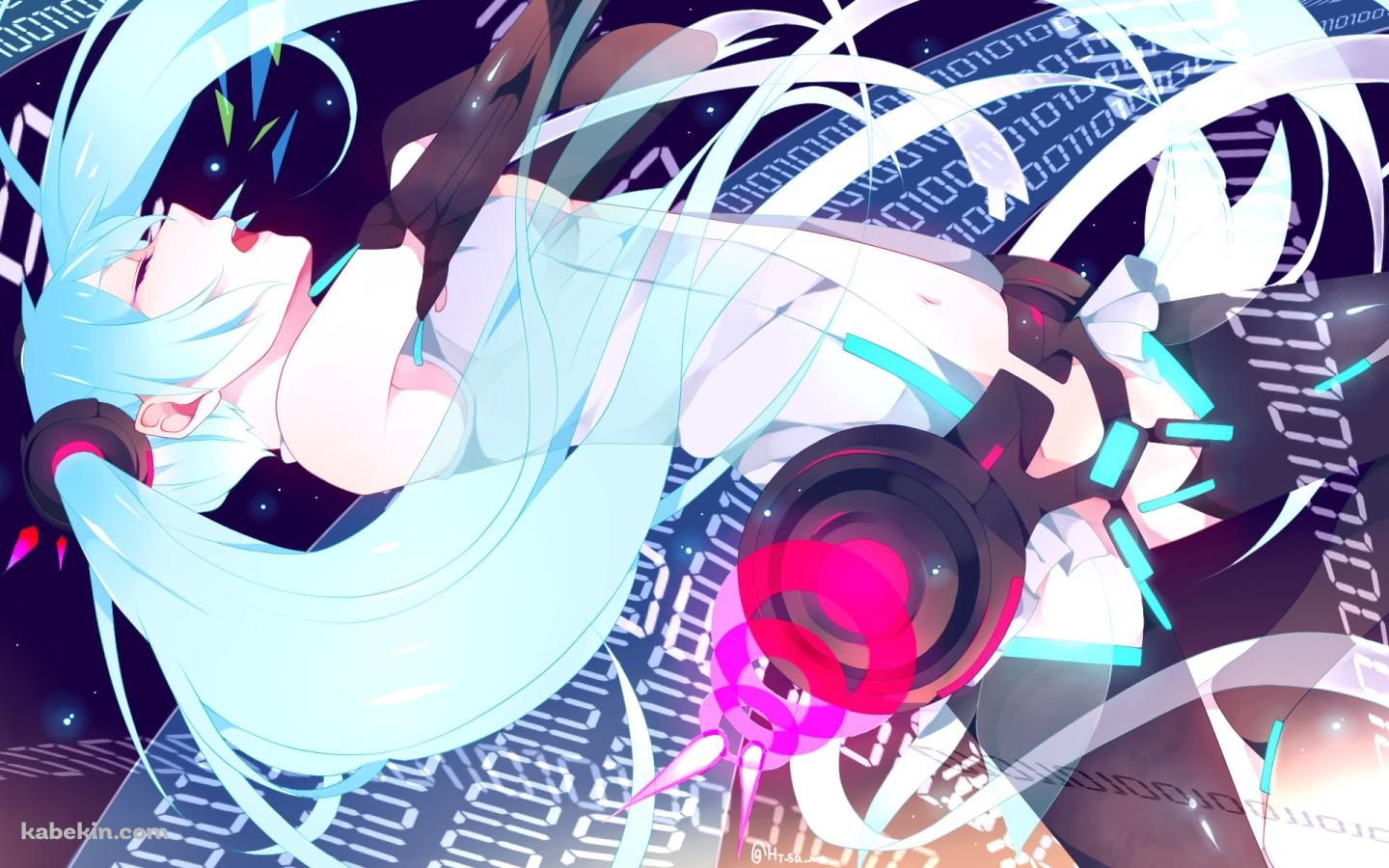 宙を舞う初音ミク・アペンドの壁紙(1440px x 900px) 高画質 PC・デスクトップ用