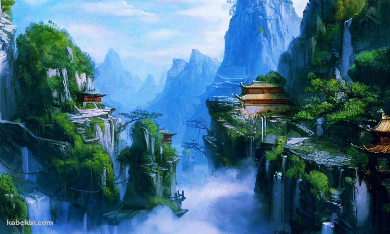 中国の山間部の壁紙(1280px x 768px) 高画質 PC・デスクトップ用