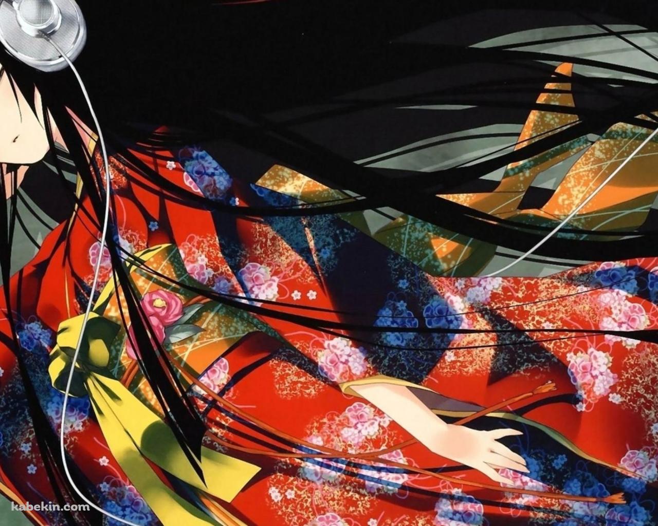 着物を着た女性 音楽の壁紙(1280px x 1024px) 高画質 PC・デスクトップ用