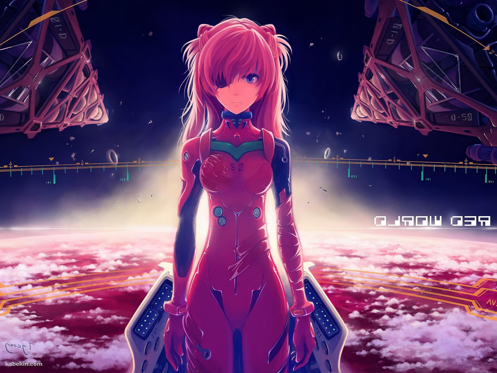 惣流・アスカ・ラングレー / 宇宙の壁紙(2048px x 1536px) 高画質 PC・デスクトップ用