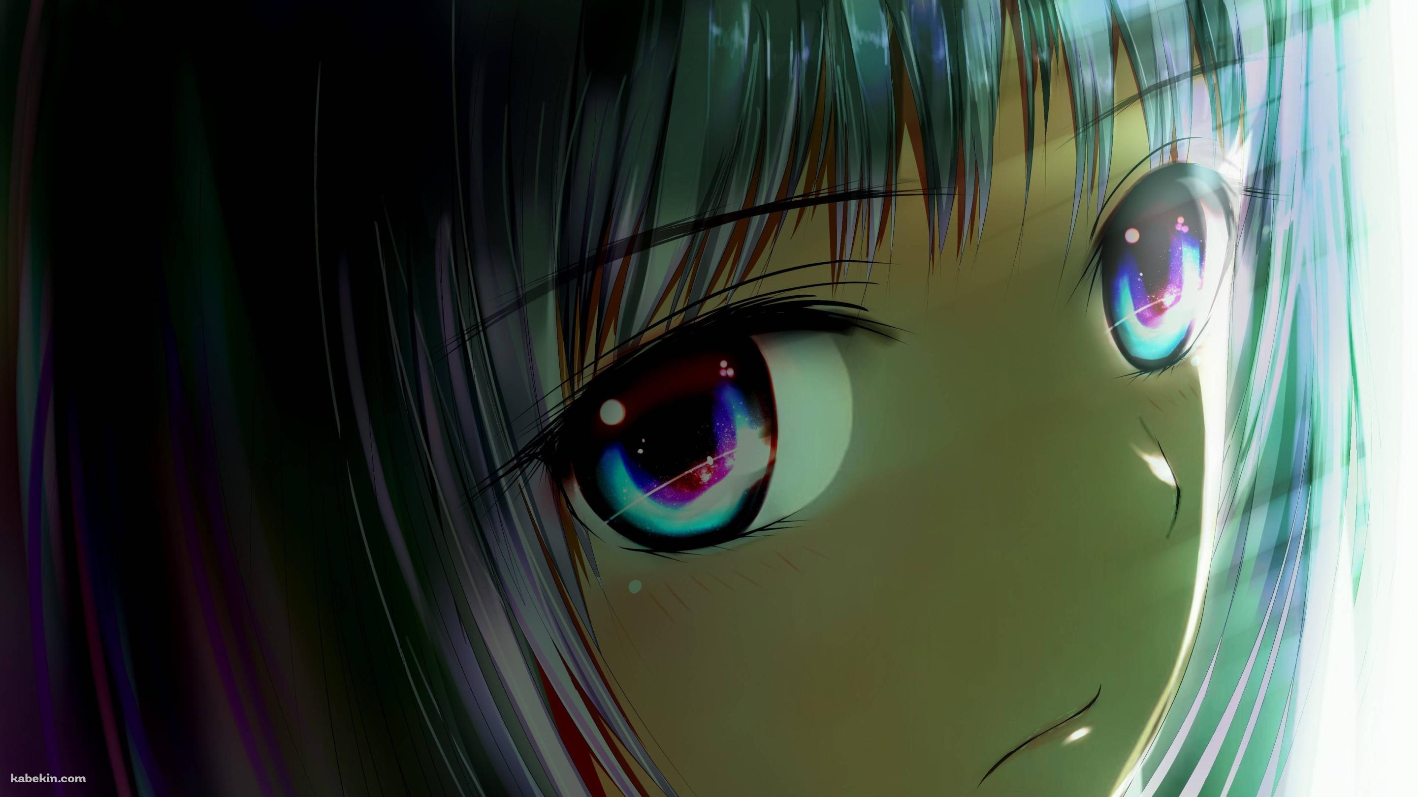青い瞳の女の子の壁紙(2880px x 1620px) 高画質 PC・デスクトップ用