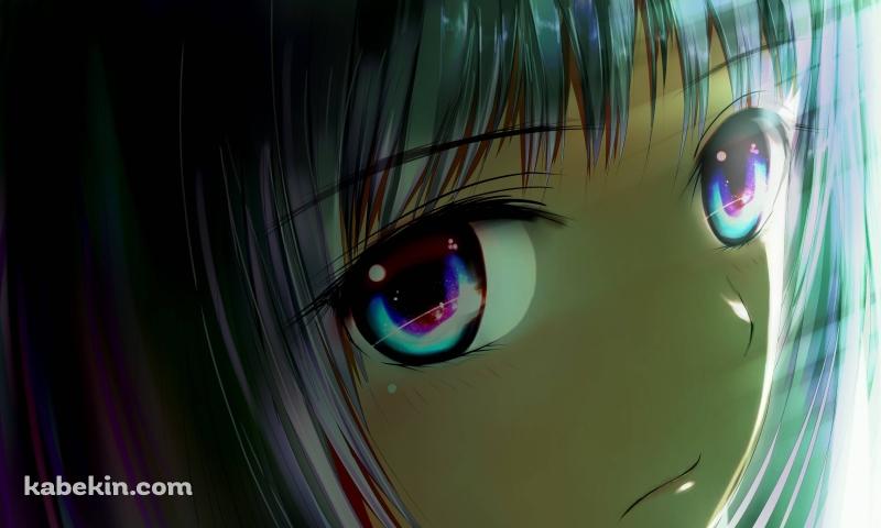 青い瞳の女の子の壁紙(800px x 480px) 高画質 PC・デスクトップ用