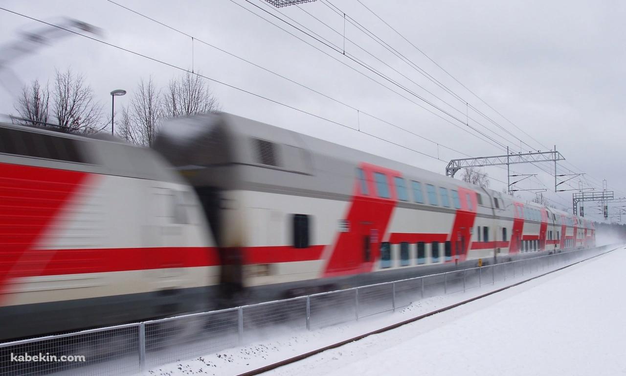雪の日の電車の壁紙(1280px x 768px) 高画質 PC・デスクトップ用