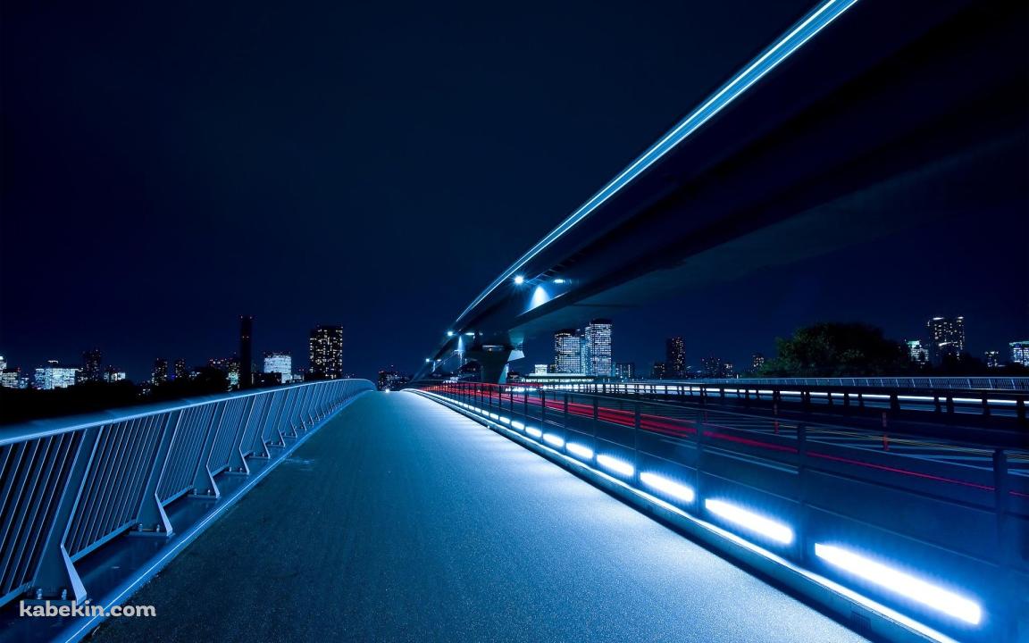 夜の東京の橋の壁紙(1152px x 720px) 高画質 PC・デスクトップ用