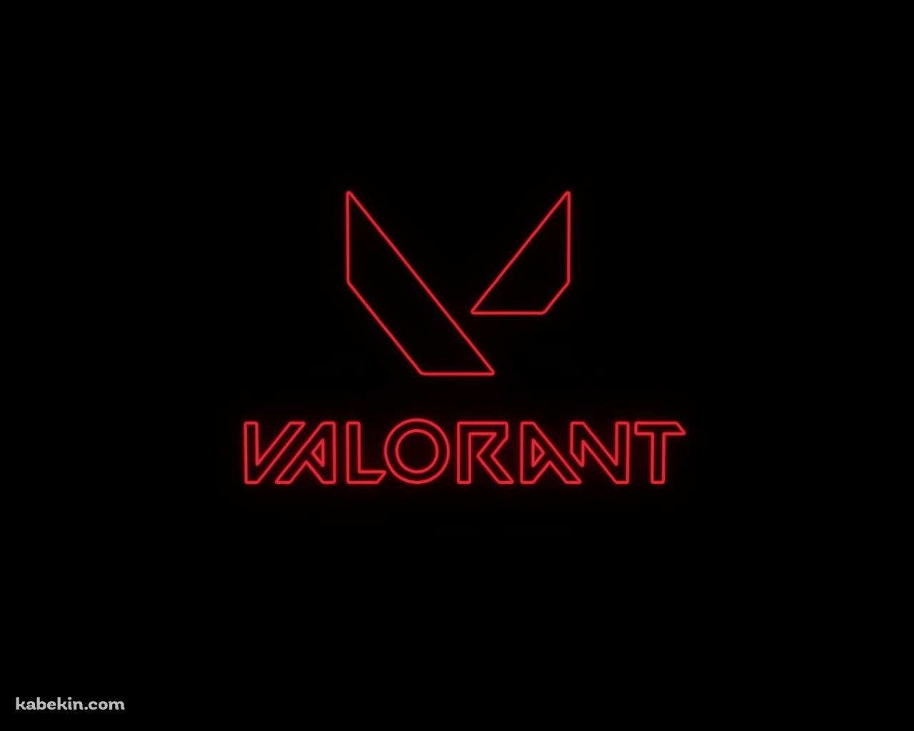 VALORANT ネオン 赤く光るロゴの壁紙(1280px x 1024px) 高画質 PC・デスクトップ用