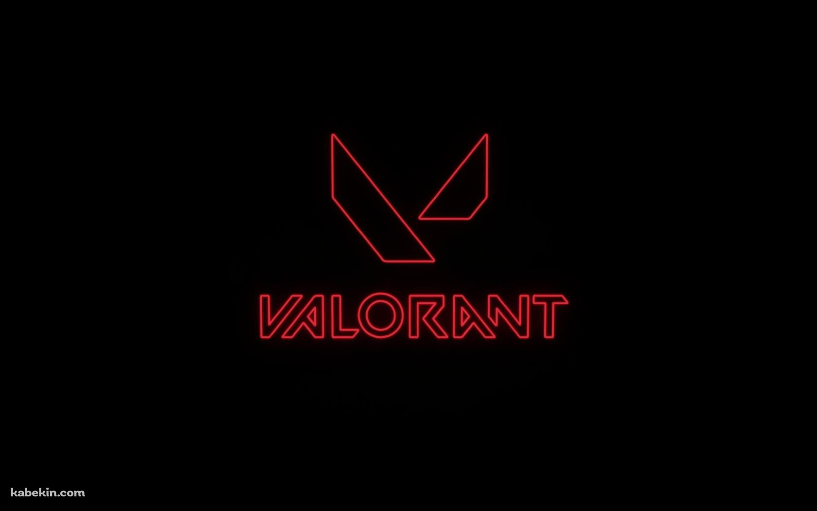 VALORANT ネオン 赤く光るロゴの壁紙(1680px x 1050px) 高画質 PC・デスクトップ用
