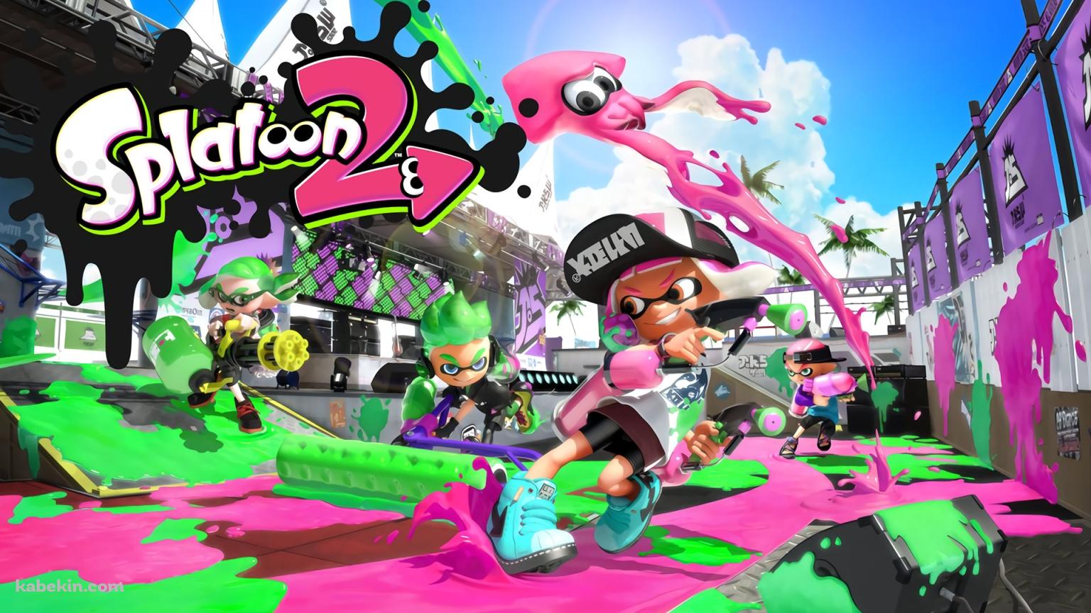 splatoon2 スプラトゥーン2の壁紙(1536px x 864px) 高画質 PC・デスクトップ用