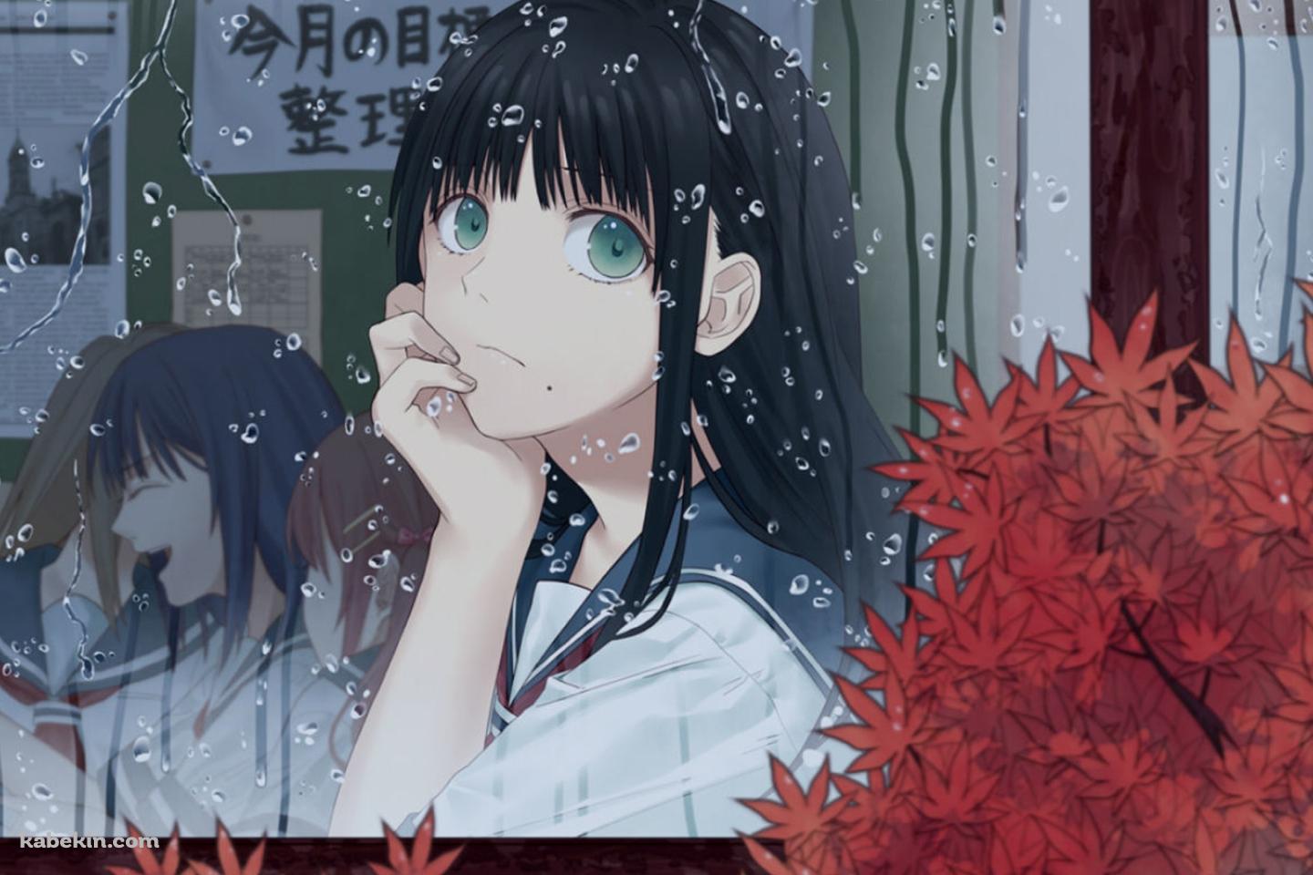 外を見つめる少女の壁紙(1440px x 960px) 高画質 PC・デスクトップ用