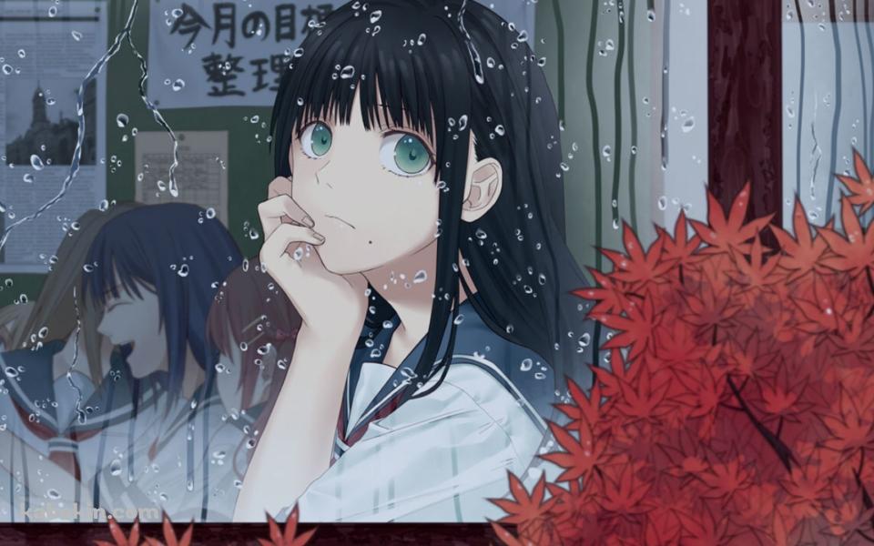外を見つめる少女の壁紙(960px x 600px) 高画質 PC・デスクトップ用