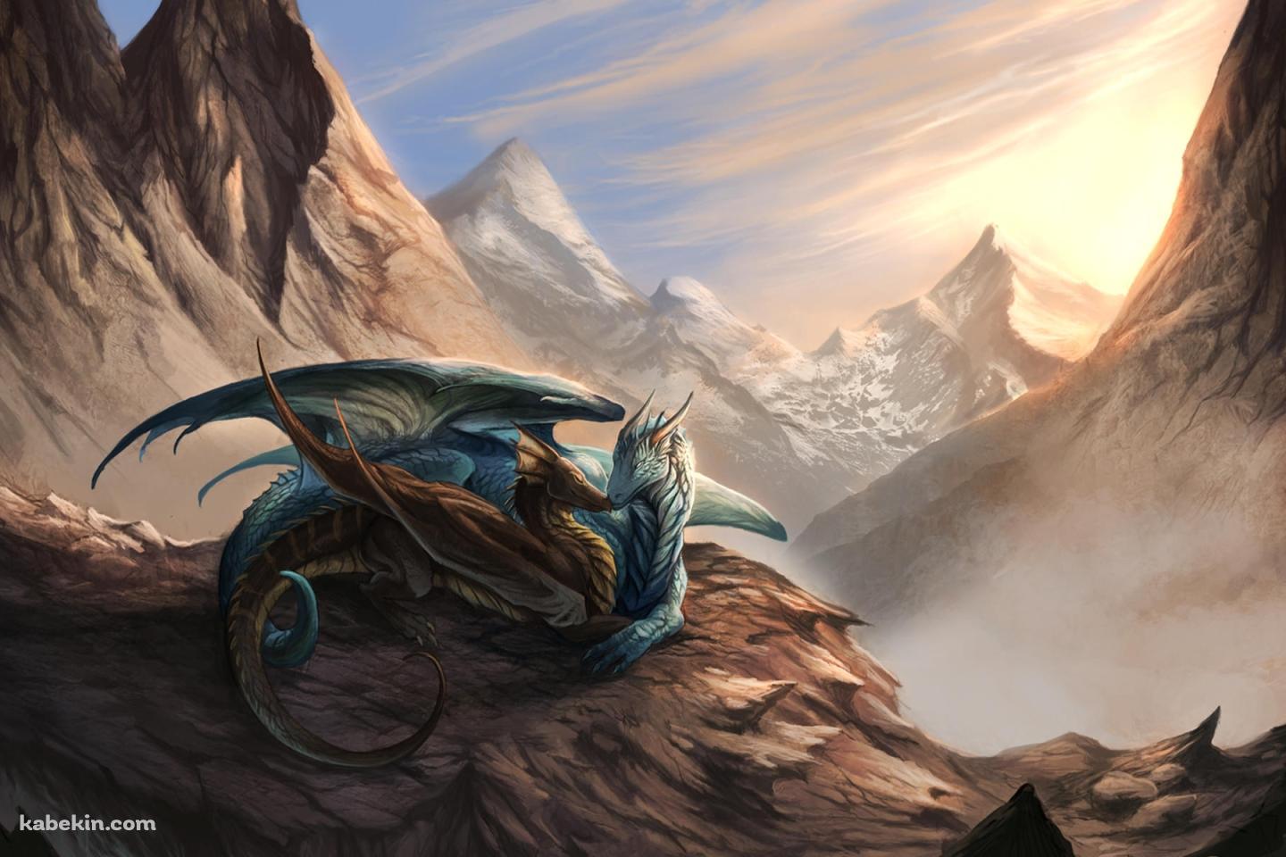 山の上のドラゴンの壁紙(1440px x 960px) 高画質 PC・デスクトップ用