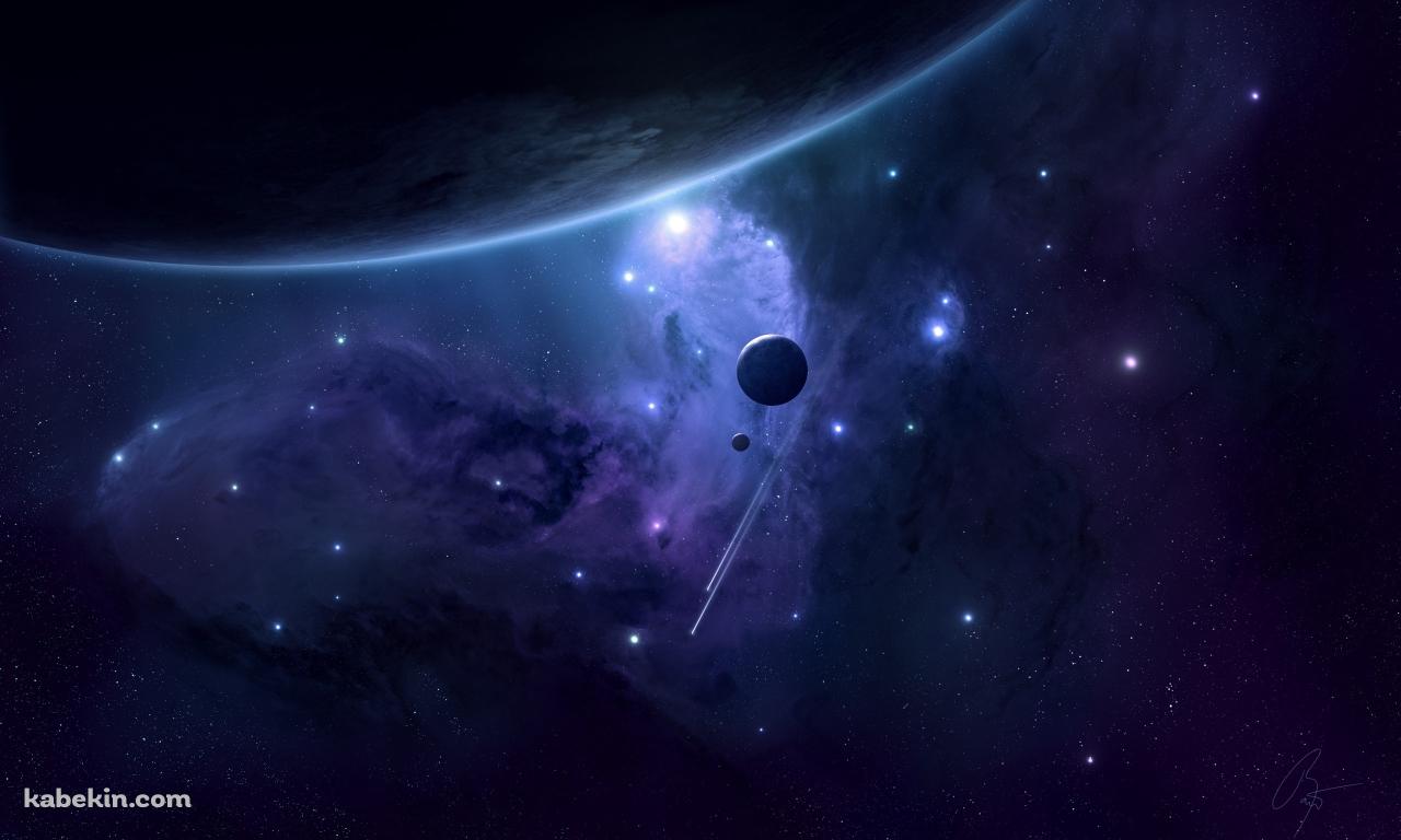紫の宇宙 星の壁紙(1280px x 768px) 高画質 PC・デスクトップ用