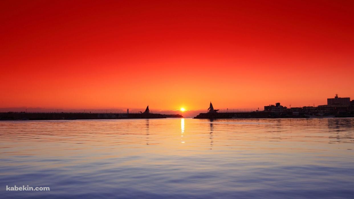 海と夕日の壁紙(1242px x 698px) 高画質 PC・デスクトップ用