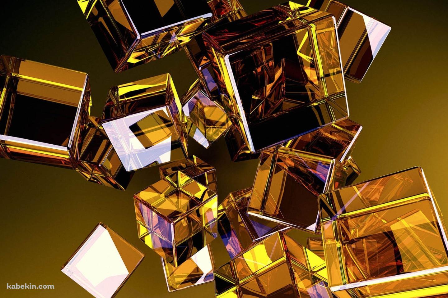 金色のキューブの壁紙(1440px x 960px) 高画質 PC・デスクトップ用