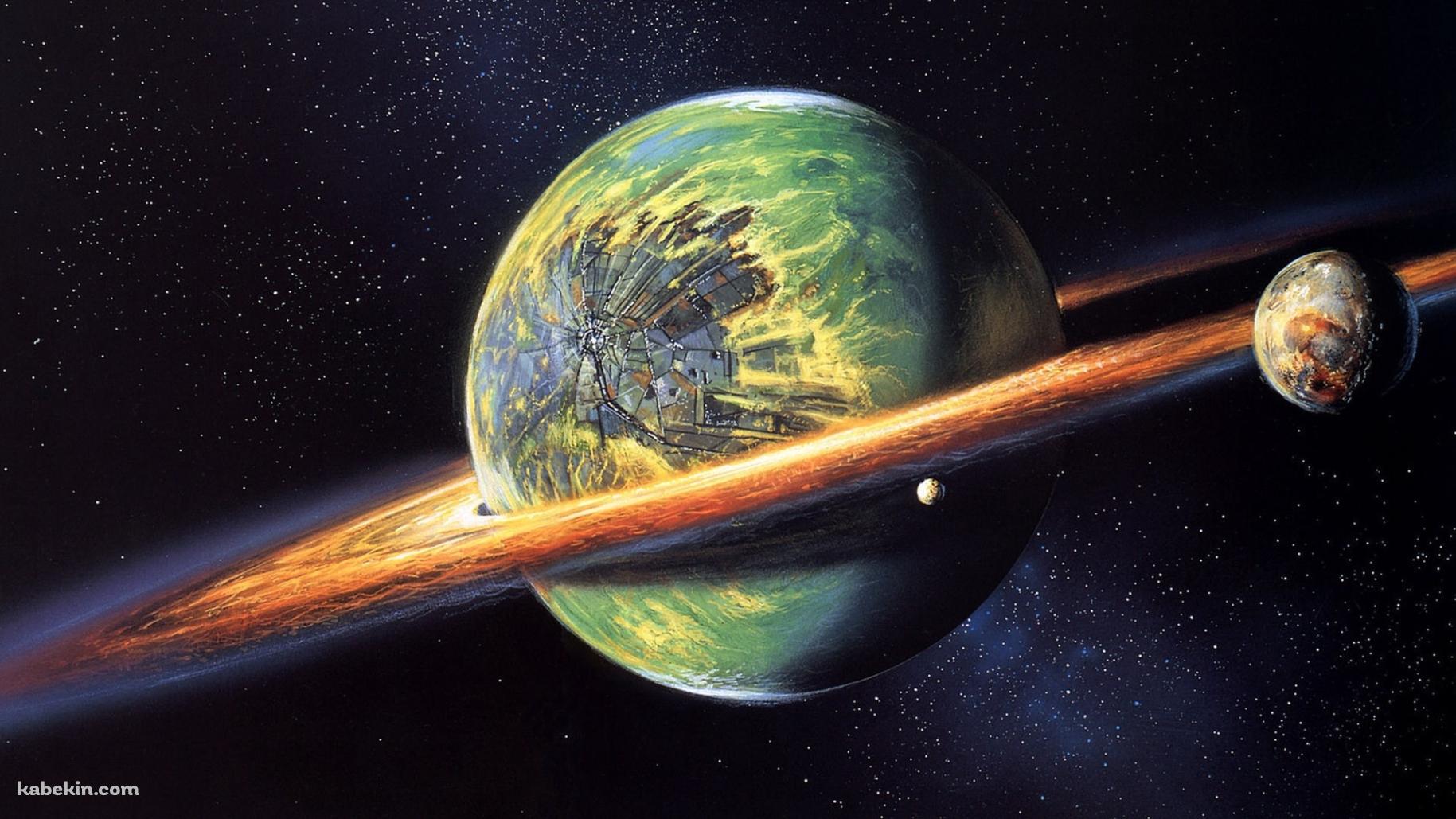 2つの惑星の壁紙(1829px x 1029px) 高画質 PC・デスクトップ用