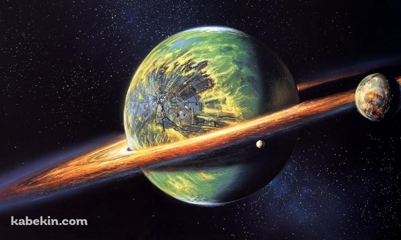 2つの惑星の壁紙(800px x 480px) 高画質 PC・デスクトップ用