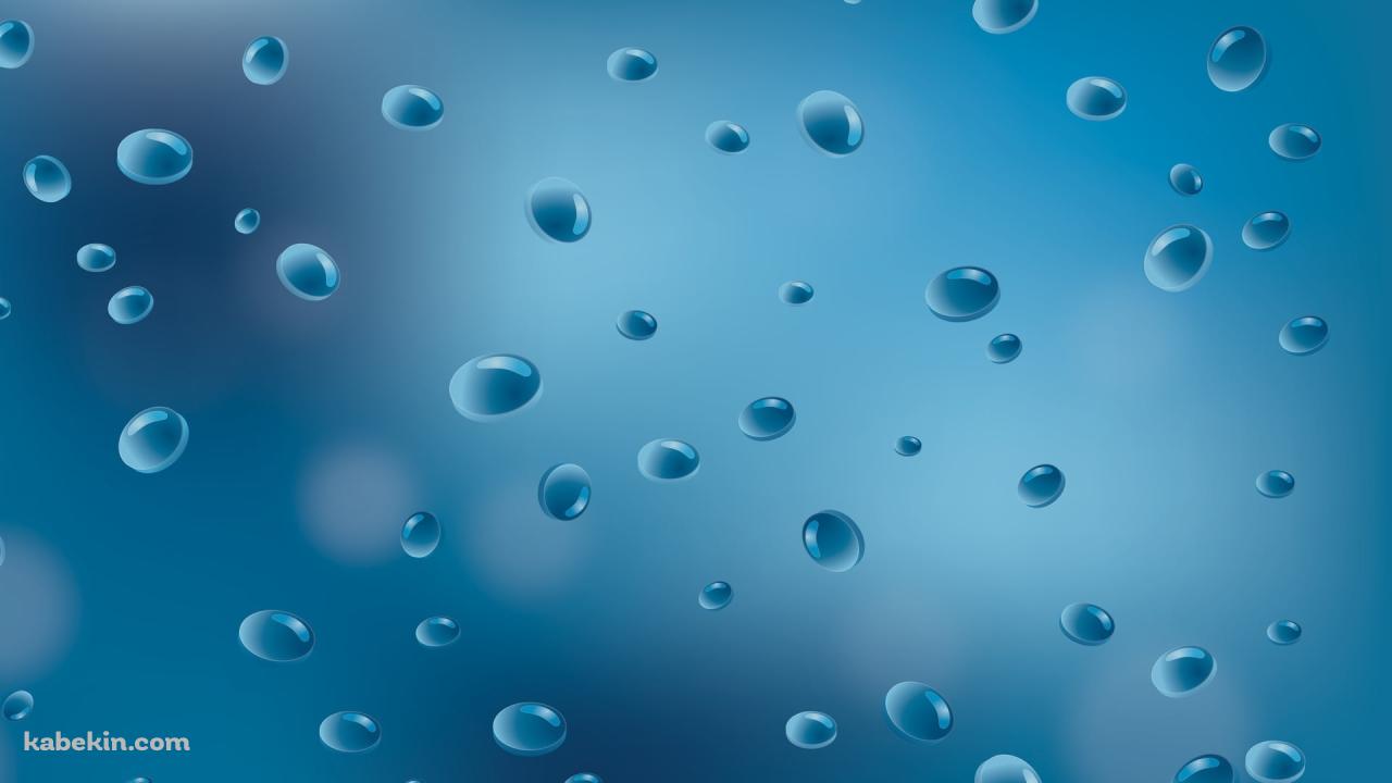 雨の水滴 CGの壁紙(1280px x 720px) 高画質 PC・デスクトップ用