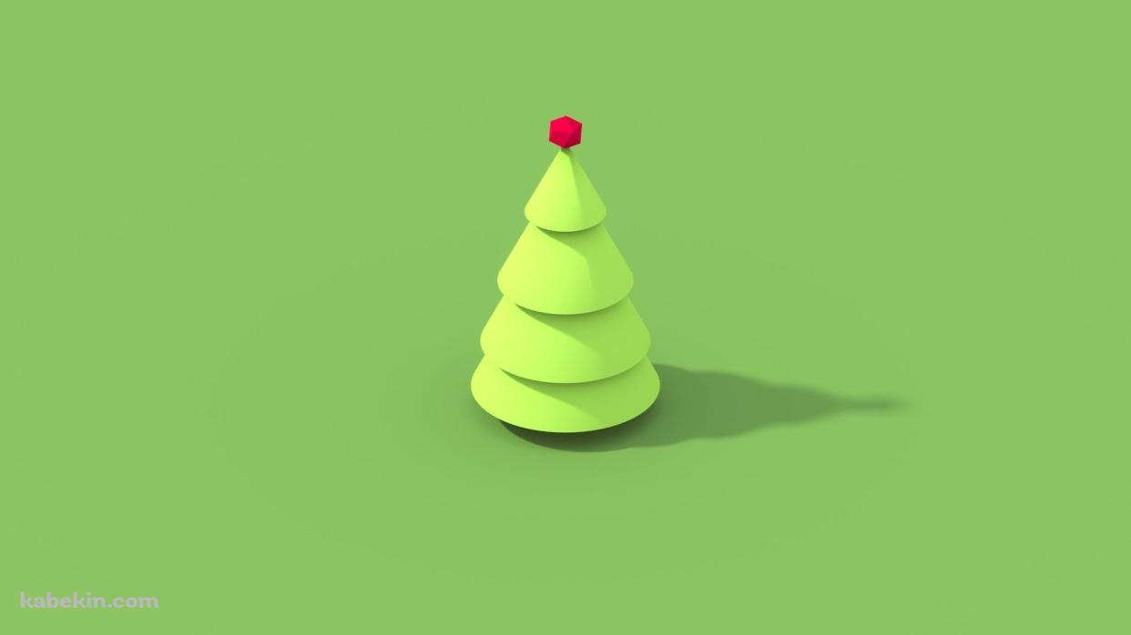 クリスマスツリーのイラストの壁紙(1242px x 698px) 高画質 PC・デスクトップ用