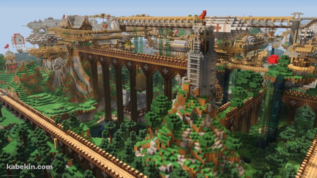 マインクラフトの街 / マイクラ / 綺麗の壁紙(1051px x 591px) 高画質 PC・デスクトップ用