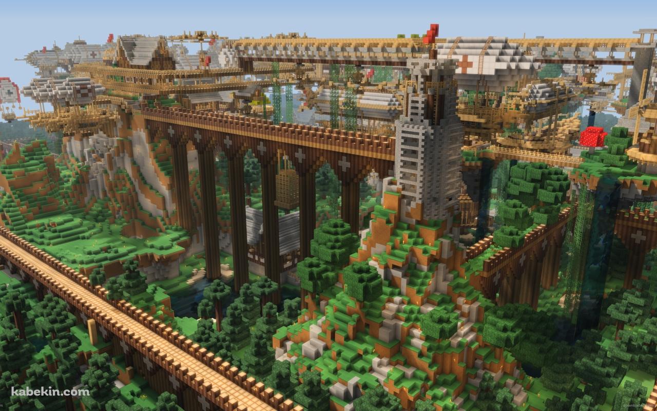 マインクラフトの街 / マイクラ / 綺麗の壁紙(1280px x 800px) 高画質 PC・デスクトップ用