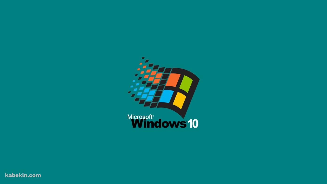 Windows10 緑の壁紙(1391px x 783px) 高画質 PC・デスクトップ用