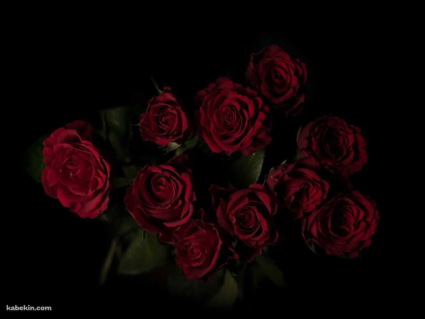 綺麗な赤い薔薇 花束の壁紙(1440px x 1080px) 高画質 PC・デスクトップ用