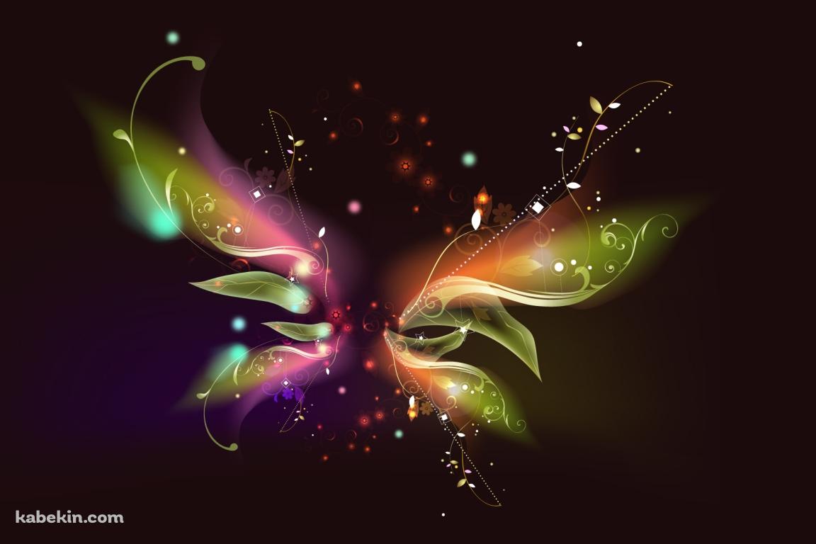 蝶のアブストラクトアートの壁紙(1152px x 768px) 高画質 PC・デスクトップ用