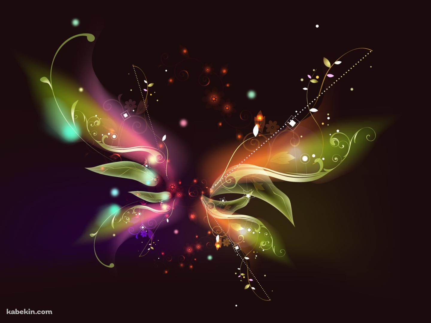 蝶のアブストラクトアートの壁紙(1440px x 1080px) 高画質 PC・デスクトップ用