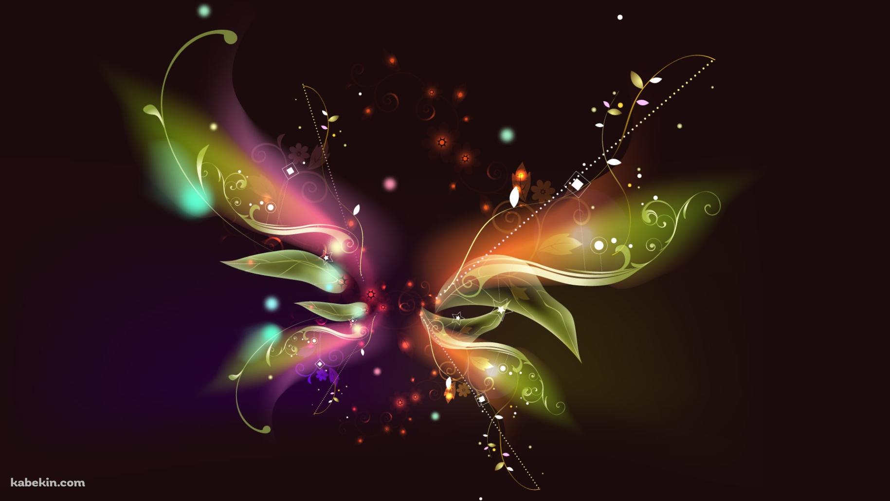 蝶のアブストラクトアートの壁紙(1829px x 1029px) 高画質 PC・デスクトップ用