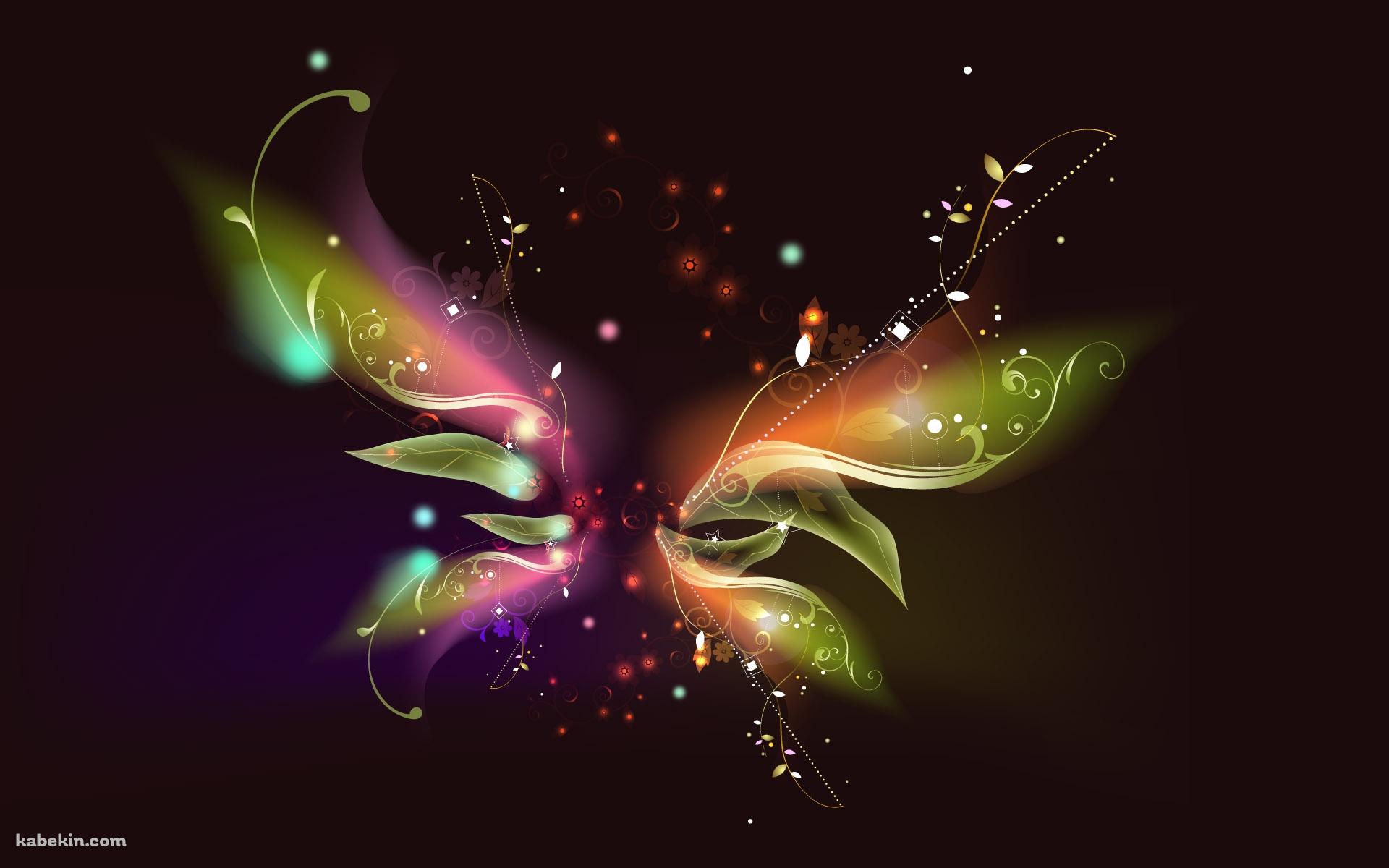 蝶のアブストラクトアートの壁紙(1920px x 1200px) 高画質 PC・デスクトップ用