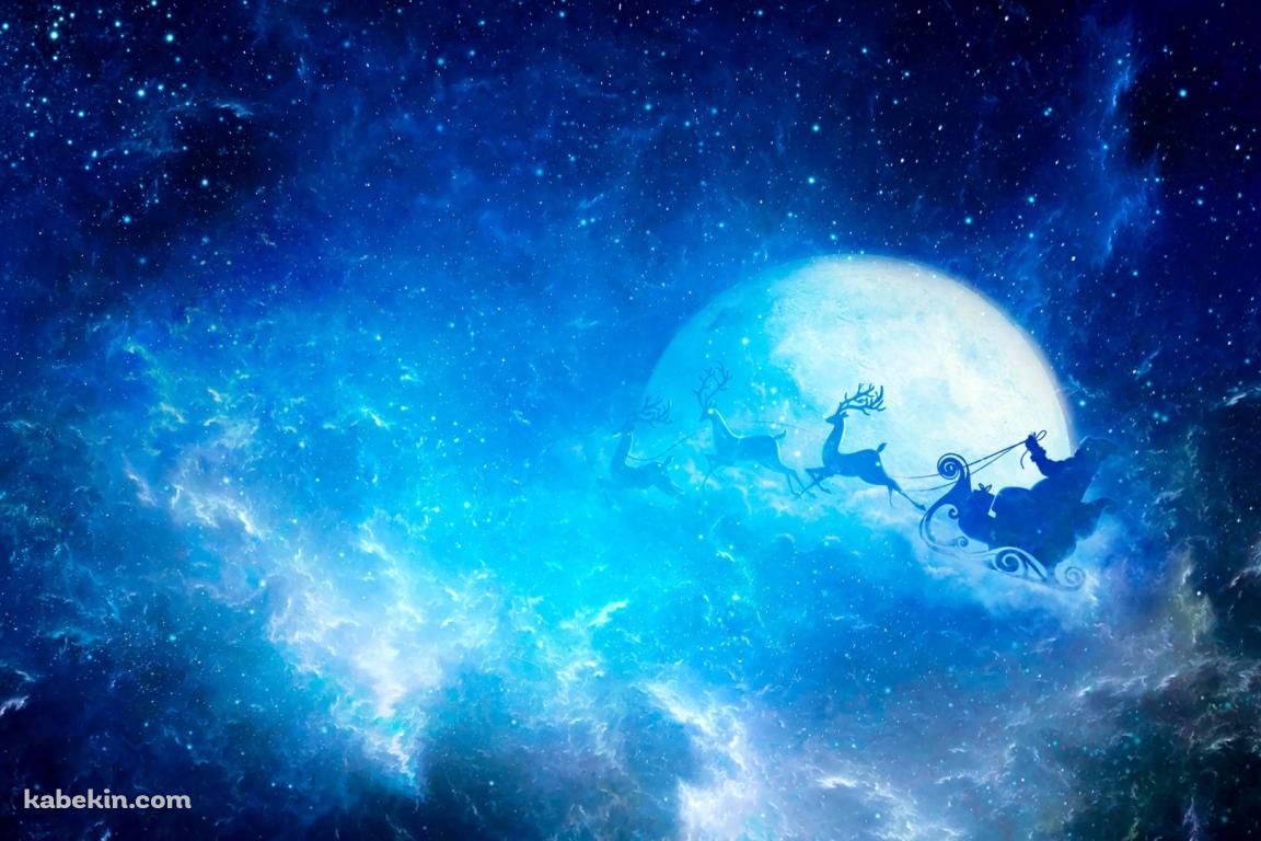 クリスマス トナカイ サンタさんの壁紙(1152px x 768px) 高画質 PC・デスクトップ用