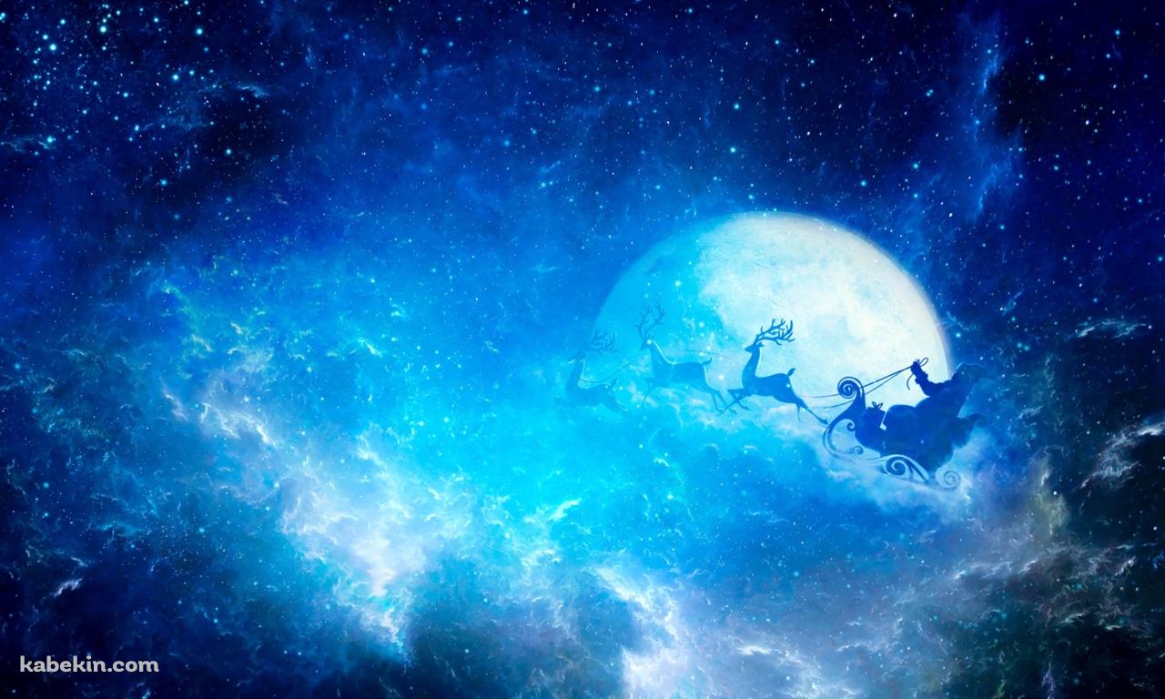 クリスマス トナカイ サンタさんの壁紙(1280px x 768px) 高画質 PC・デスクトップ用
