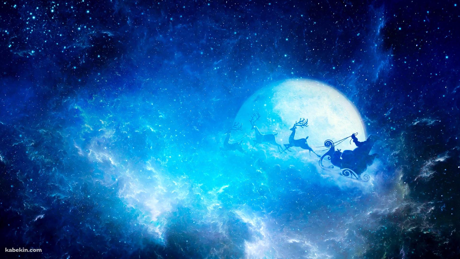 クリスマス トナカイ サンタさんの壁紙(1920px x 1080px) 高画質 PC・デスクトップ用