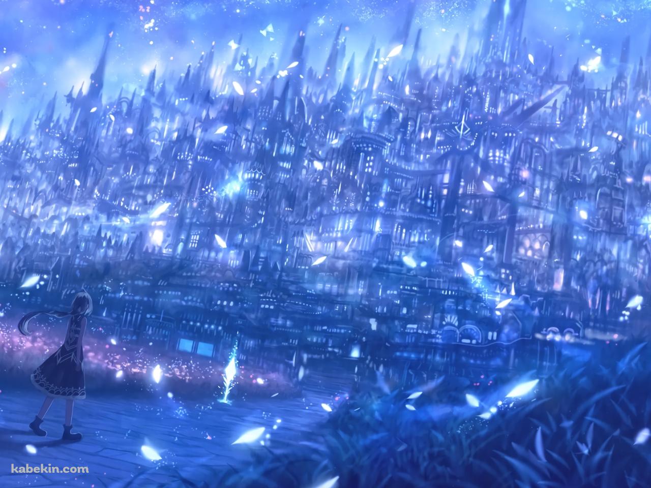 幻想 青の壁紙(1280px x 960px) 高画質 PC・デスクトップ用