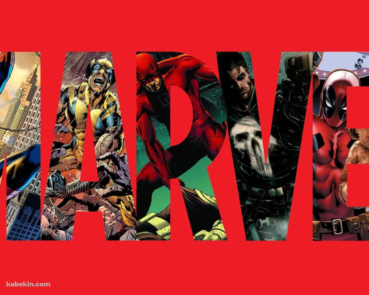MARVEL マーベル タイポグラフィの壁紙(1280px x 1024px) 高画質 PC・デスクトップ用
