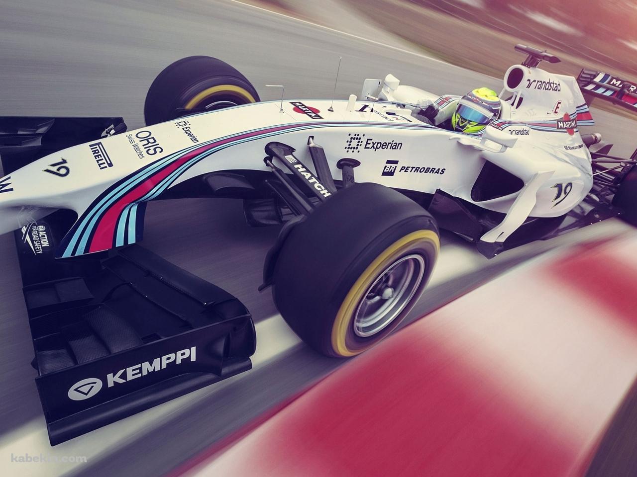 コーナーを曲がるF1カーの壁紙(1280px x 960px) 高画質 PC・デスクトップ用