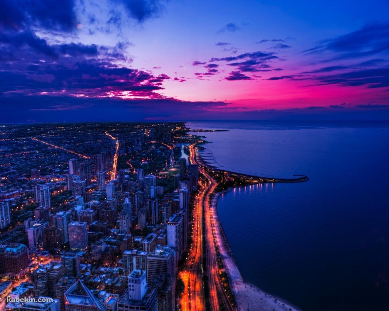 シカゴの夜景の壁紙(1280px x 1024px) 高画質 PC・デスクトップ用