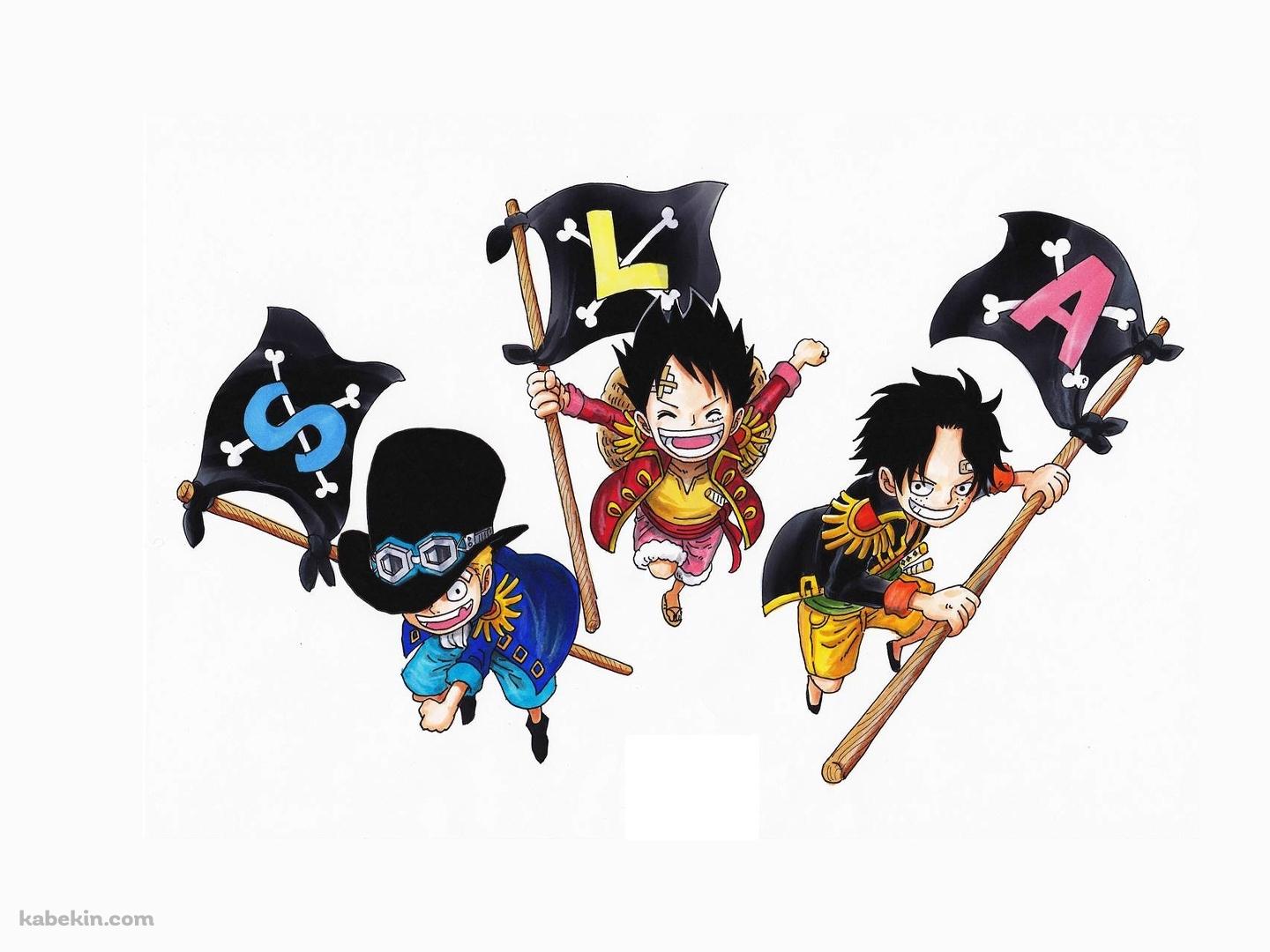 ONE PIECE ASL エース サボ ルフィの壁紙(1440px x 1080px) 高画質 PC・デスクトップ用