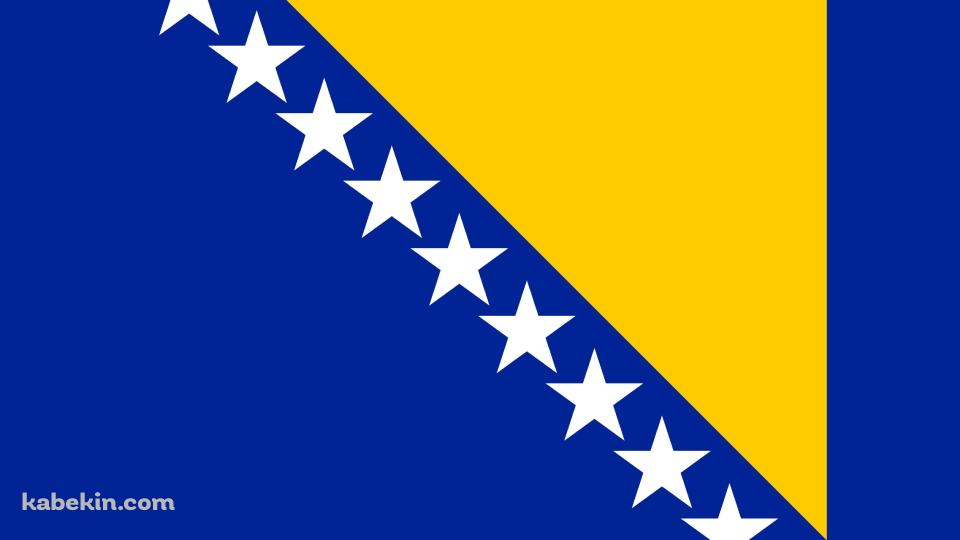 ボスニア・ヘルツェゴビナ 国旗の壁紙(960px x 540px) 高画質 PC・デスクトップ用