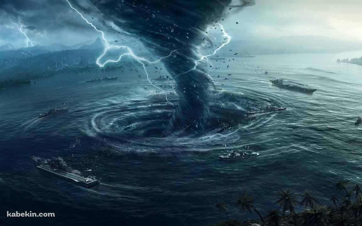 竜巻 ハリケーン 渦潮の壁紙(1152px x 720px) 高画質 PC・デスクトップ用