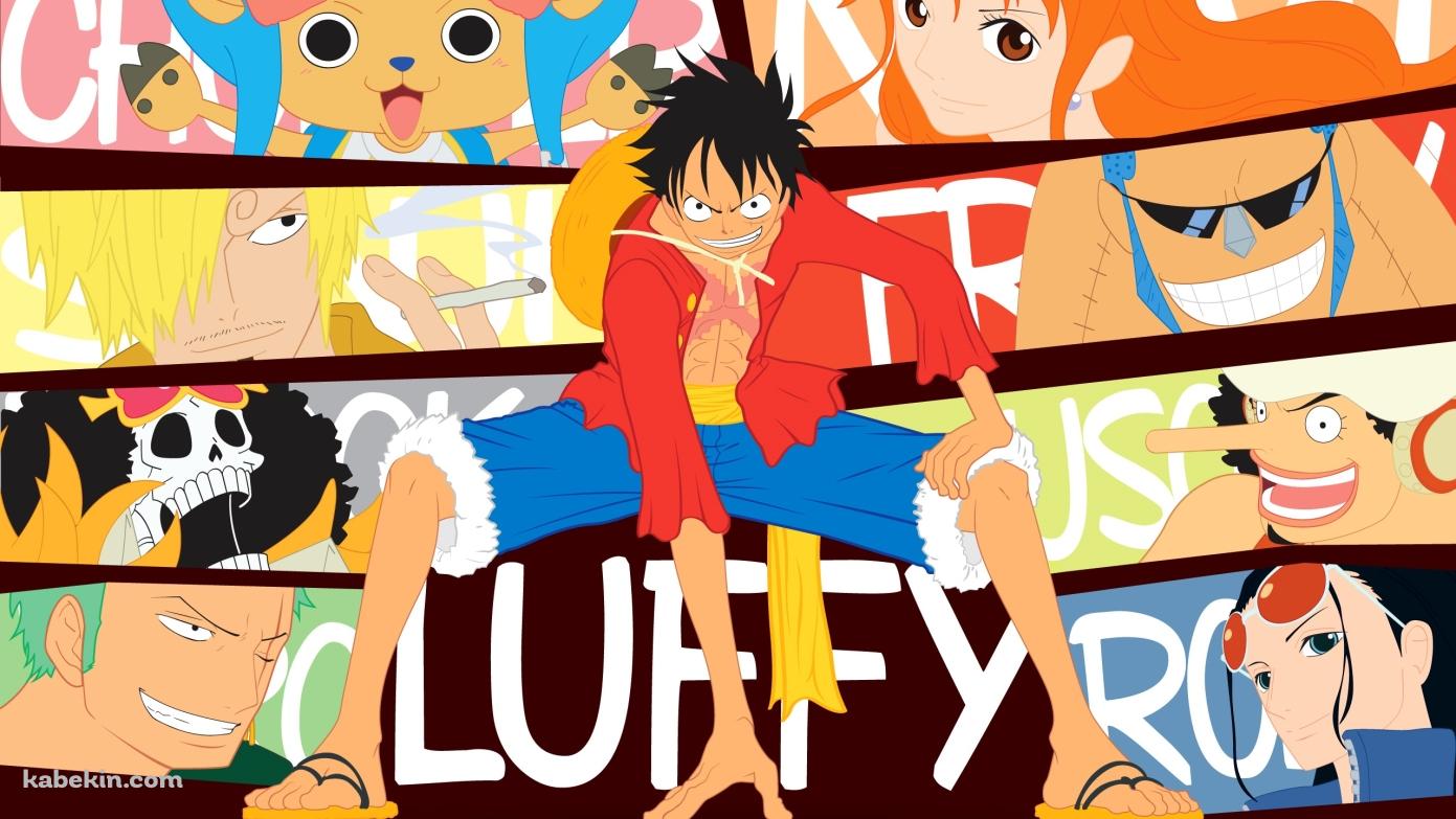 ONE PIECE ルフィ チョッパー ナミ サンジ ロロノア・ゾロ フランキー ウソップ ブルック ニコ・ロビンの壁紙(1391px x 783px) 高画質 PC・デスクトップ用