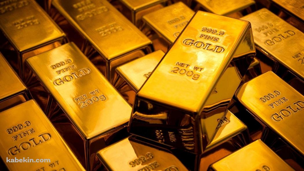 金塊 金の延べ棒 ゴールドの壁紙(1051px x 591px) 高画質 PC・デスクトップ用