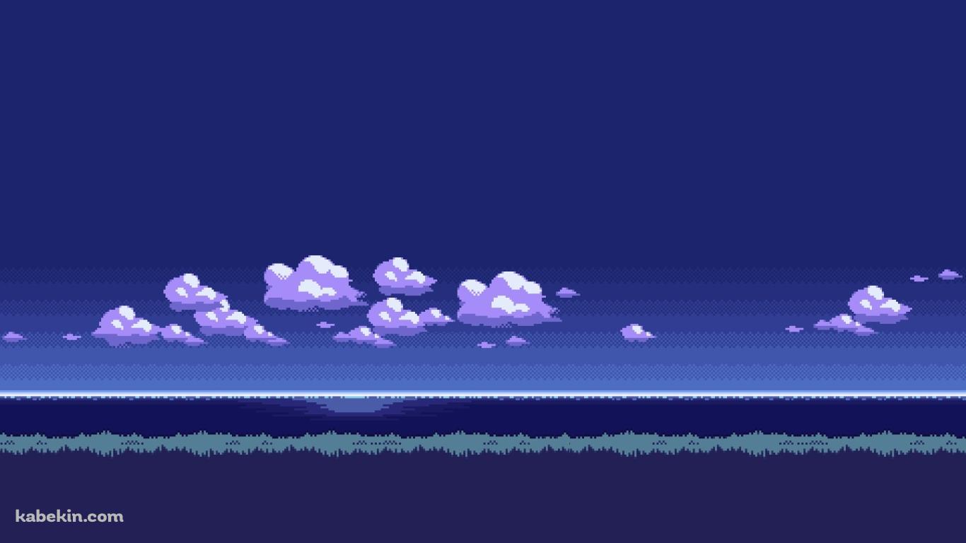 8bitの空の壁紙(1366px x 768px) 高画質 PC・デスクトップ用