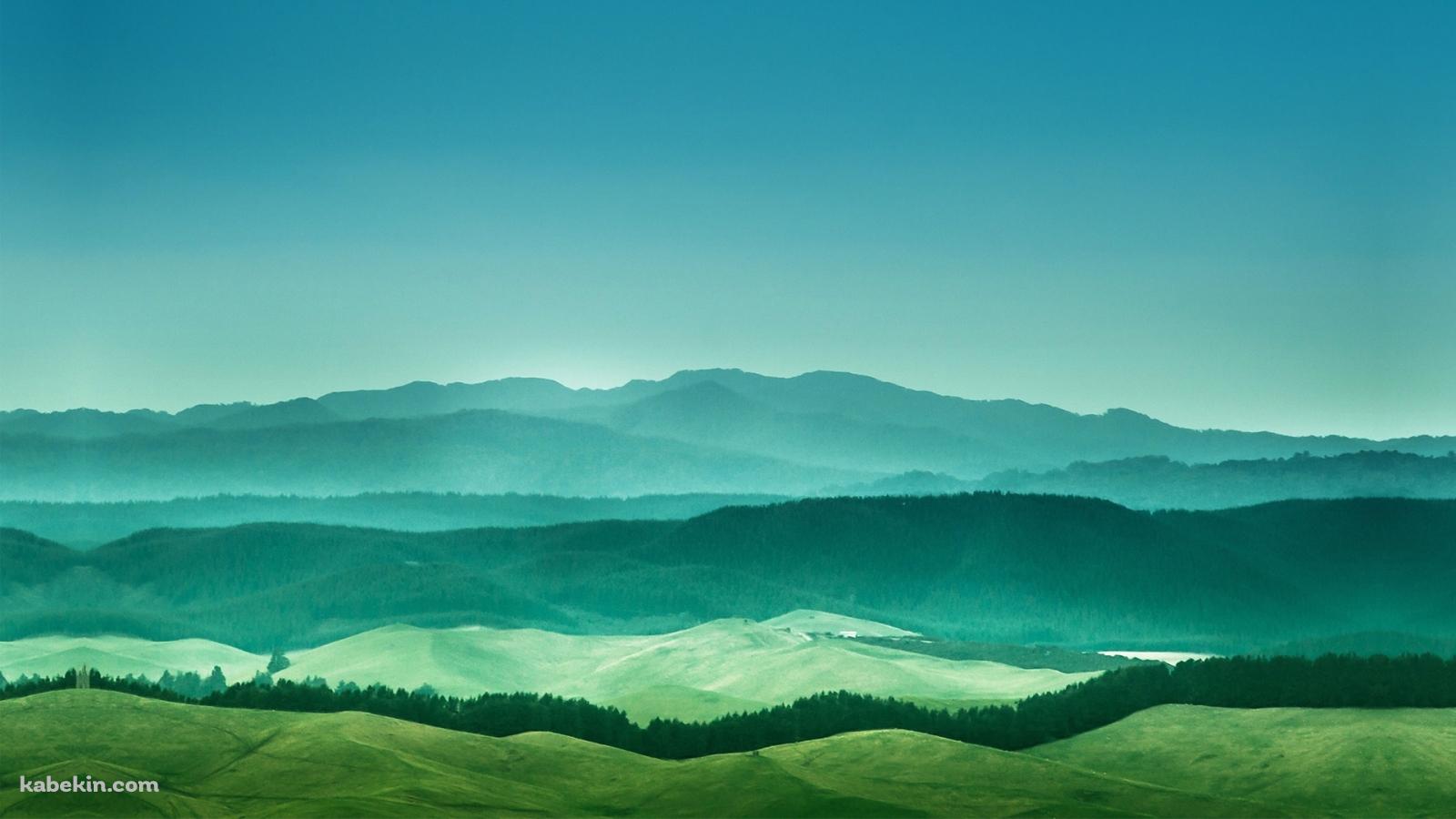 綺麗な緑の山 森 風景の壁紙(1600px x 900px) 高画質 PC・デスクトップ用