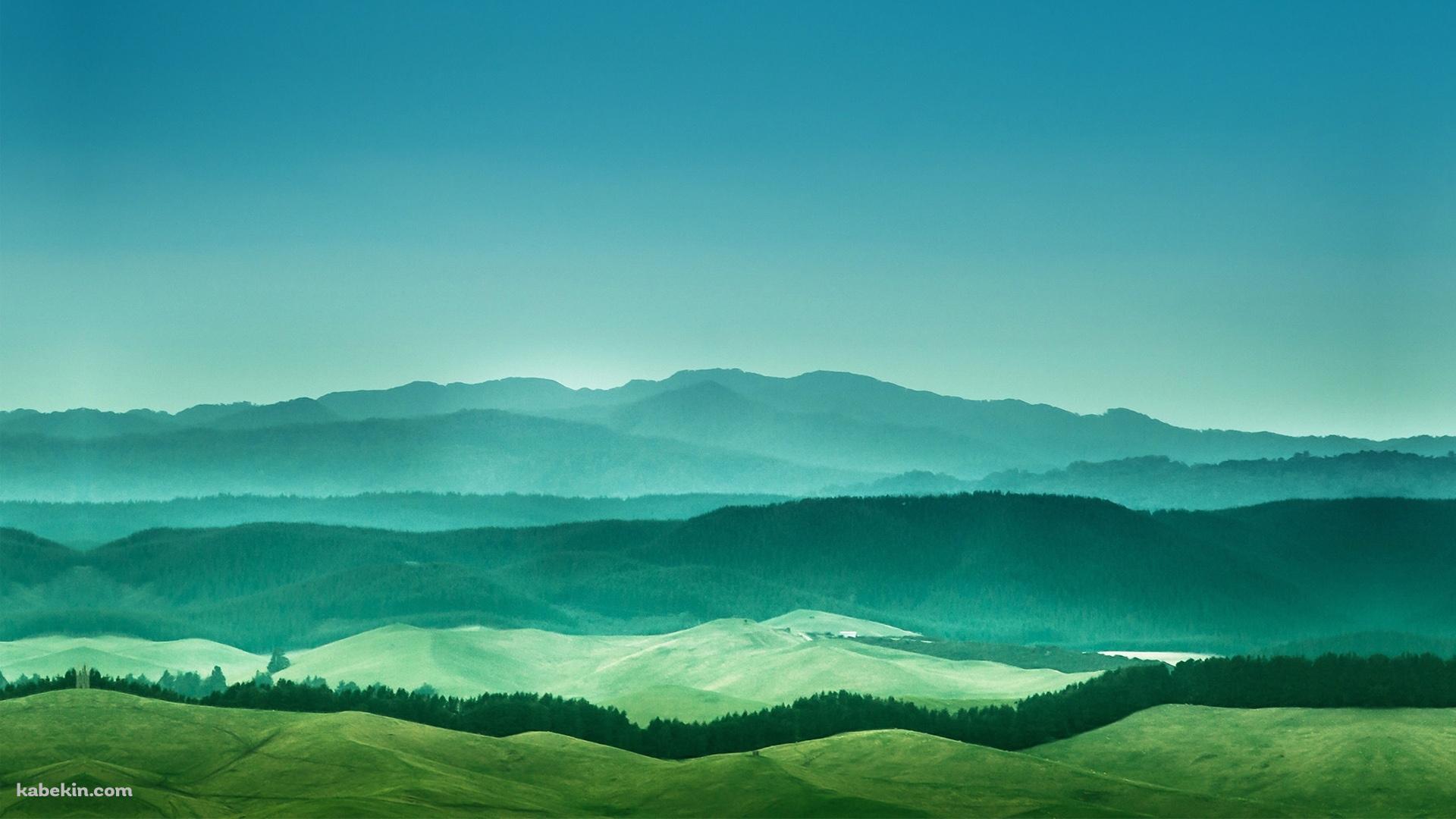 綺麗な緑の山 森 風景の壁紙(1920px x 1080px) 高画質 PC・デスクトップ用